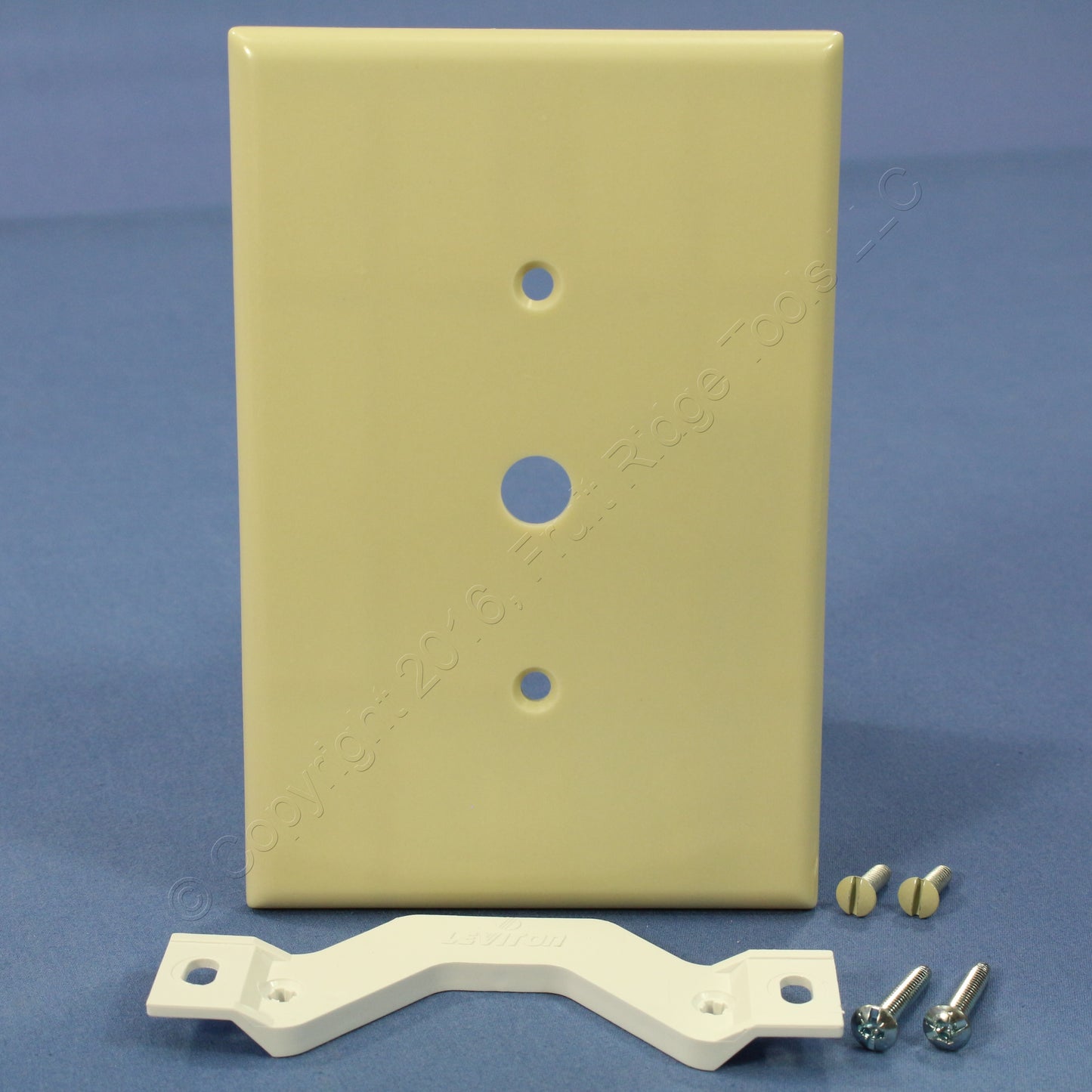 Leviton 86113 Ivory 1-Gang Phone .406" Oversize Thermoset Cover Strap Mount 10pc