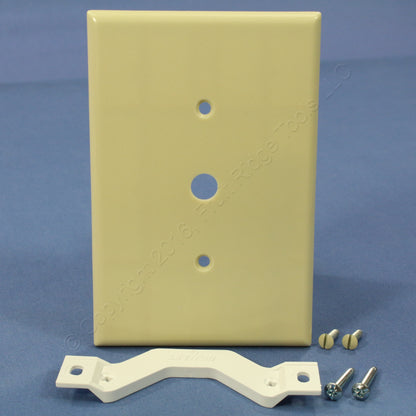 Leviton 86113 Ivory 1-Gang Phone .406" Oversize Thermoset Cover Strap Mount 10pc