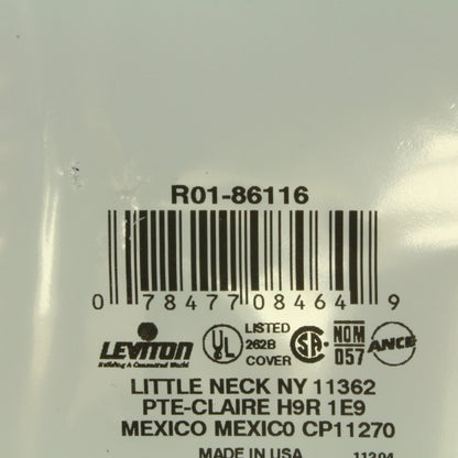 Leviton Ivory Oversize 2-Gang Receptacle Wallplate Duplex Outlet Cover 86116