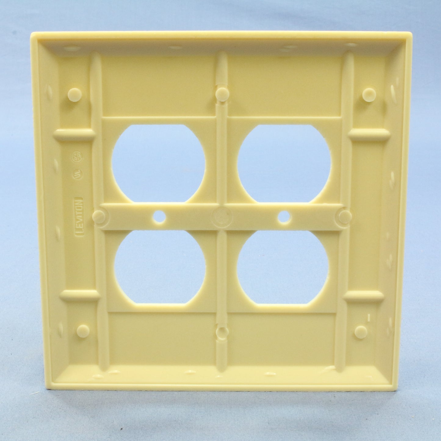 Leviton Ivory Oversize 2-Gang Receptacle Wallplate Duplex Outlet Cover 86116