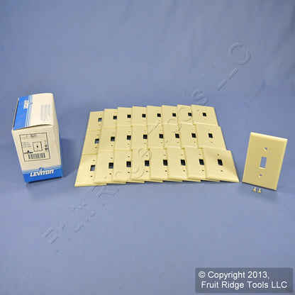 Leviton 86301 Ivory 1-Gang Toggle Switch Plastic X-Deep Wallplate Covers 25pcs