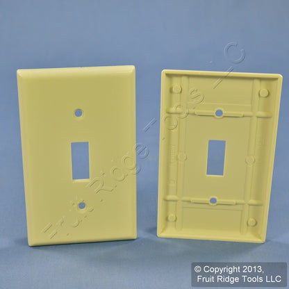Leviton 86301 Ivory 1-Gang Toggle Switch Plastic X-Deep Wallplate Covers 25pcs