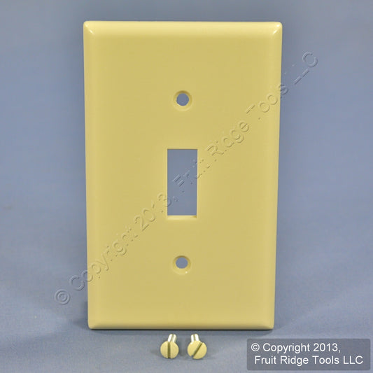 Leviton 86301 Ivory 1-Gang Plastic Toggle Switch X-Deep Wallplate Cover Plate