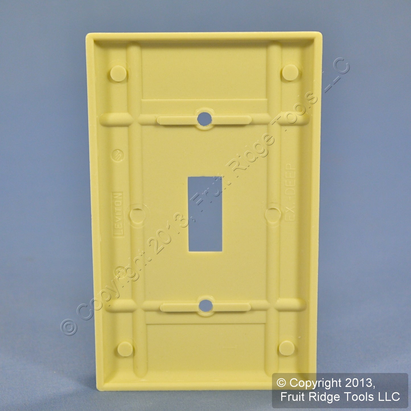 Leviton 86301 Ivory 1-Gang Plastic Toggle Switch X-Deep Wallplate Cover Plate