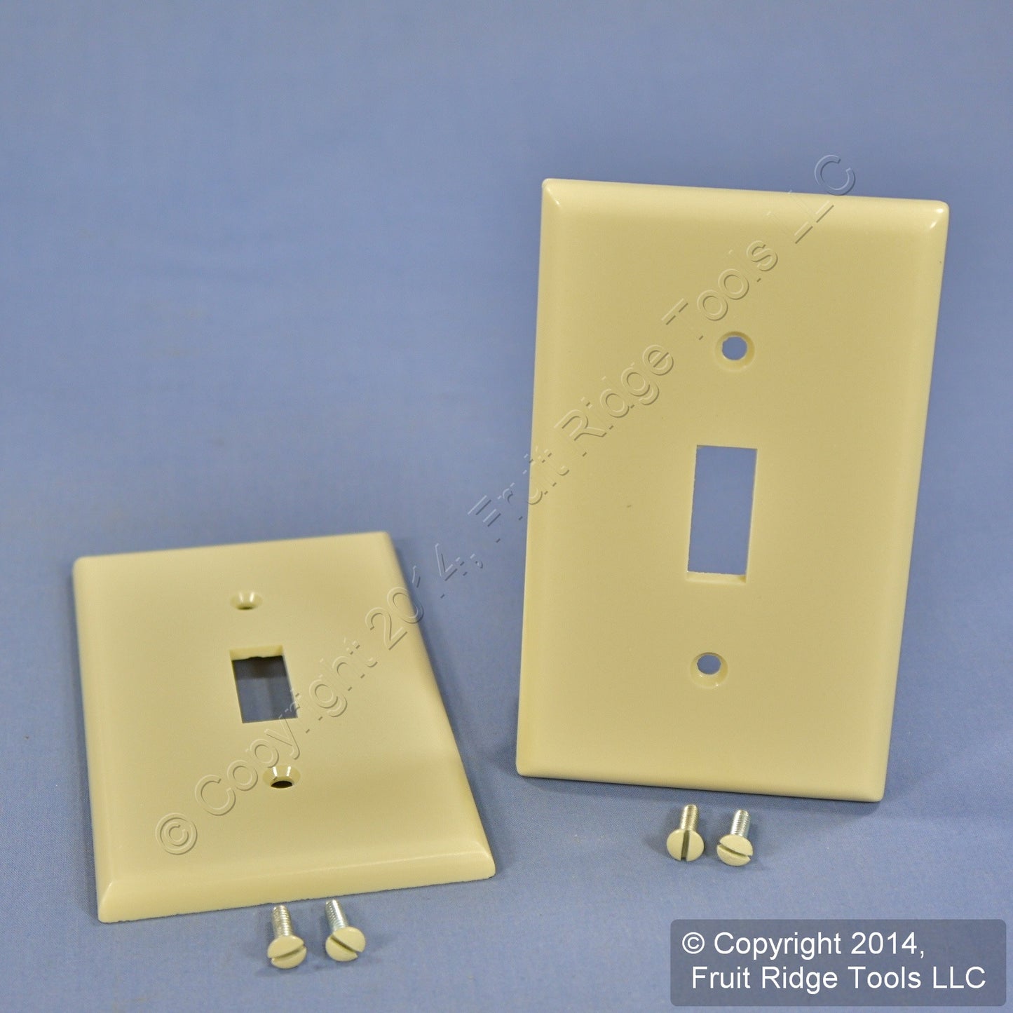 Leviton 86301 Ivory 1-Gang Toggle Switch Plastic X-Deep Wallplate Covers 2pcs