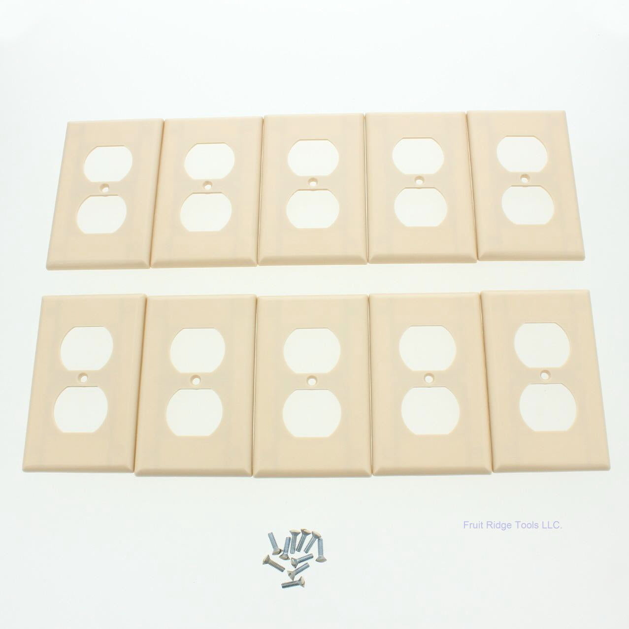 Leviton 86303 Ivory 1-Gang Duplex Outlet Plastic X-Deep Wallplate Covers 10pcs