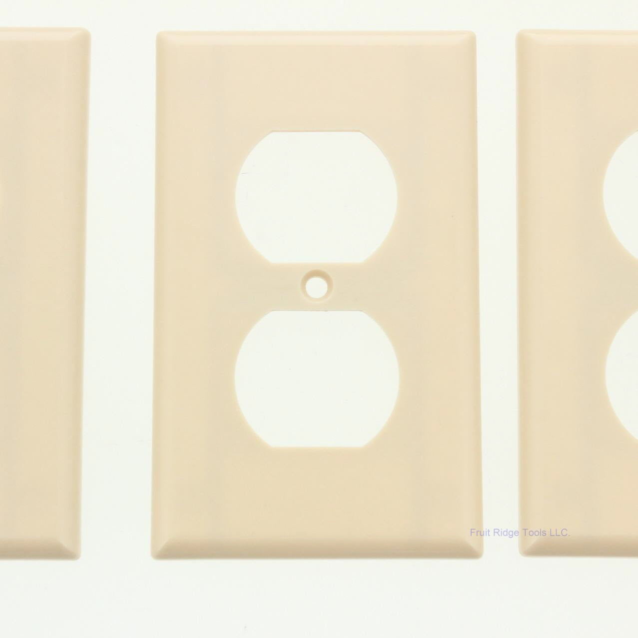 Leviton 86303 Ivory 1-Gang Duplex Outlet Plastic X-Deep Wallplate Covers 10pcs