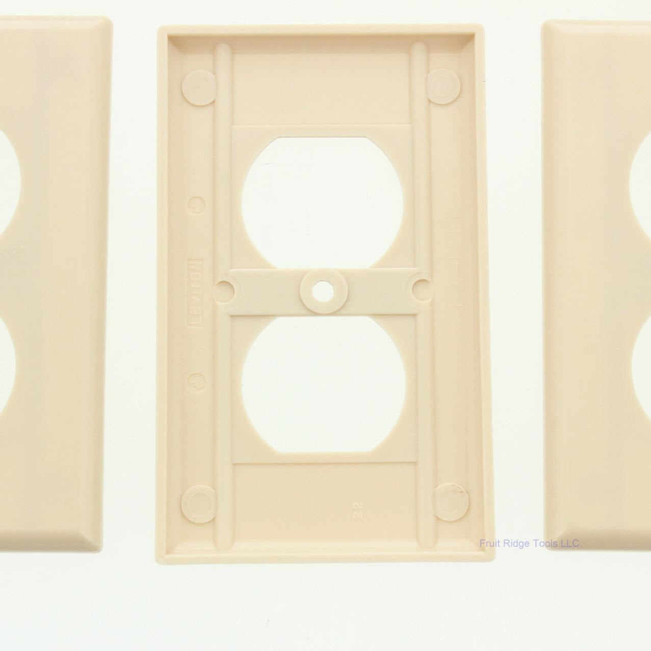 Leviton 86303 Ivory 1-Gang Duplex Outlet Plastic X-Deep Wallplate Covers 10pcs