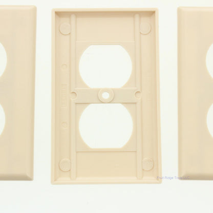 Leviton 86303 Ivory 1-Gang Duplex Outlet Plastic X-Deep Wallplate Covers 10pcs