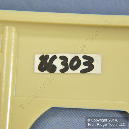 Leviton 86303 Ivory 1-Gang Duplex Outlet Plastic Extra Deep Wallplates Cover 2pc