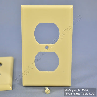 Leviton 86303 Ivory 1-Gang Duplex Outlet Plastic Extra Deep Wallplates Cover 2pc