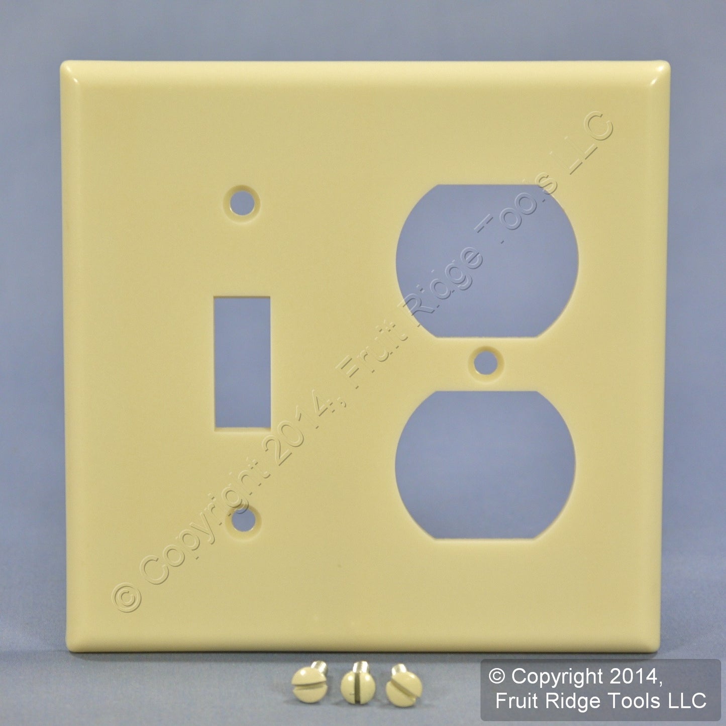 Leviton 86305 Ivory 2-Gang Toggle Duplex Outlet Plastic Extra Deep Wallplate