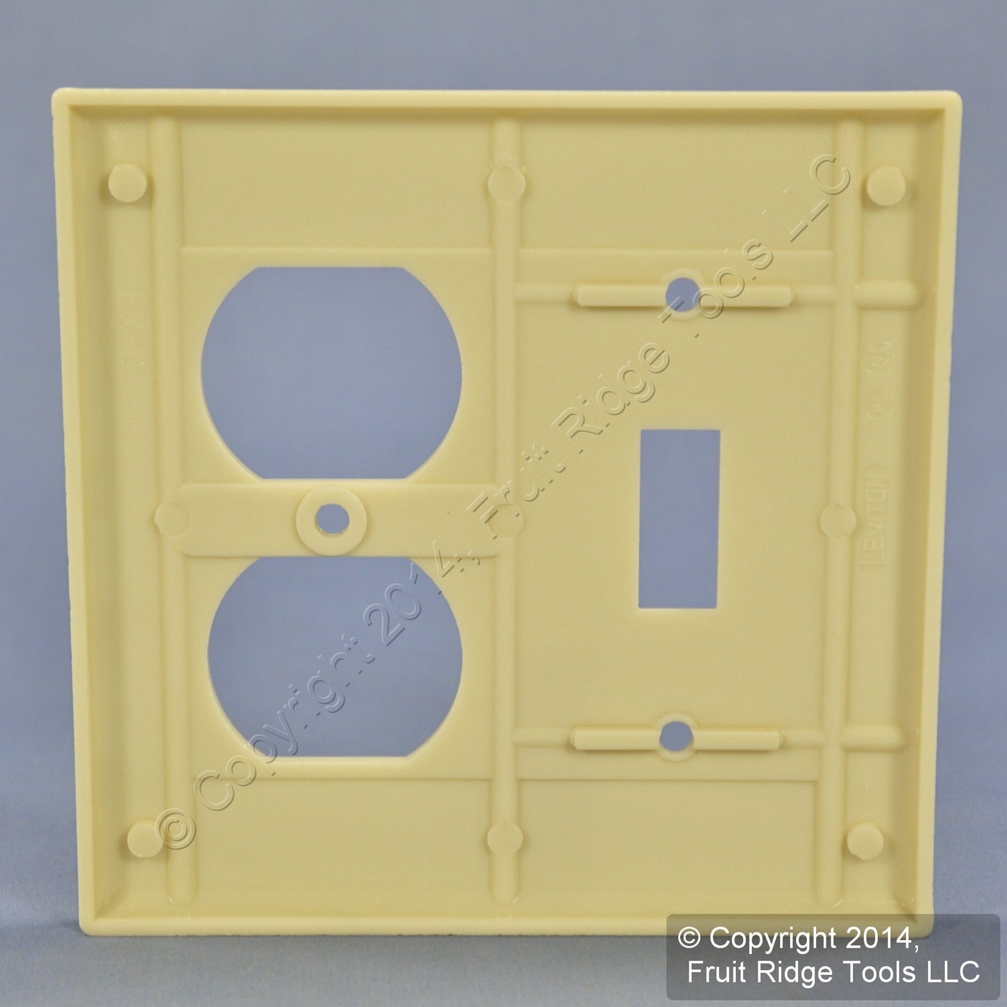 Leviton 86305 Ivory 2-Gang Toggle Duplex Outlet Plastic Extra Deep Wallplate