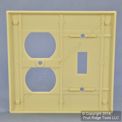 Leviton 86305 Ivory 2-Gang Toggle Duplex Outlet Plastic Extra Deep Wallplate