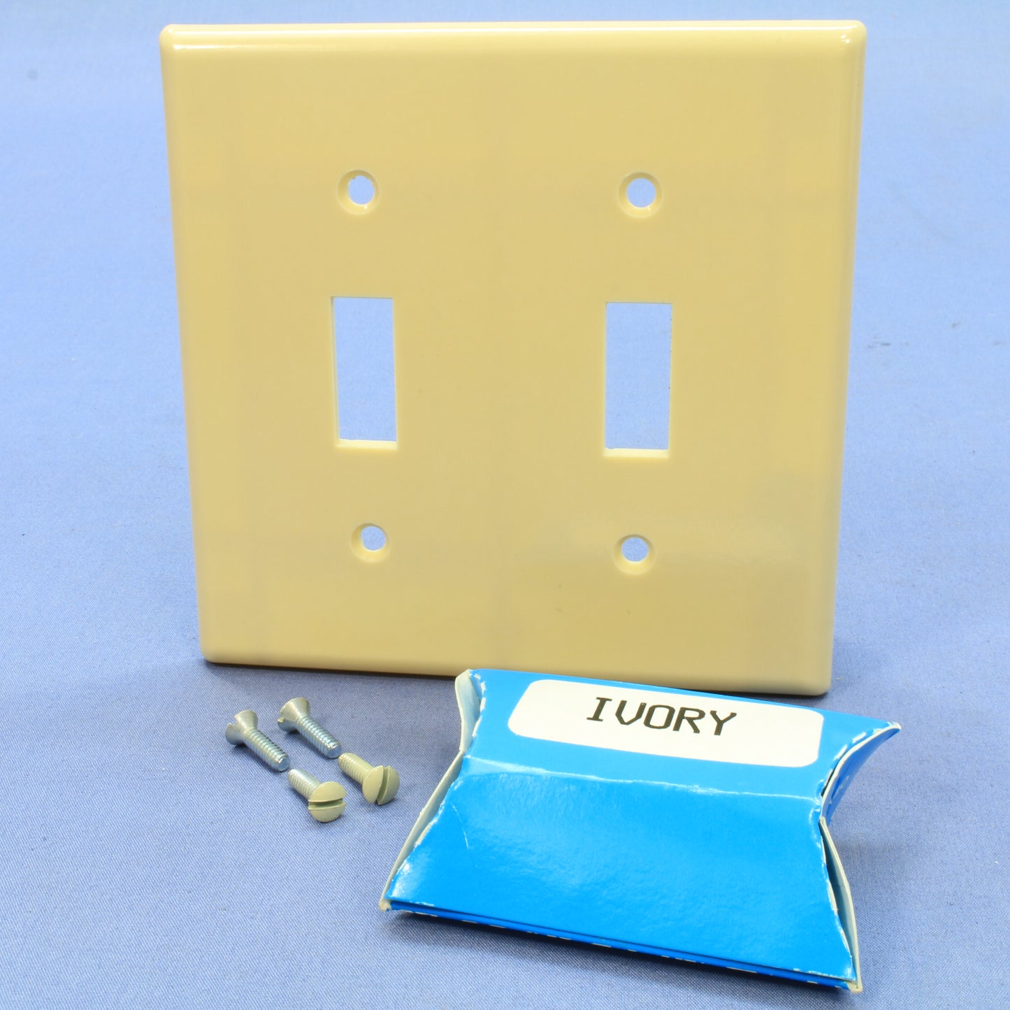 Leviton 86309 Ivory X-Deep 2-Gang Toggle Switch Cover Plastic Wallplates 25-Pack