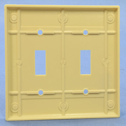 Leviton 86309 Ivory X-Deep 2-Gang Toggle Switch Cover Plastic Wallplates 25-Pack