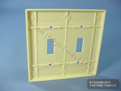 Leviton Ivory Extra Deep 2-Gang Toggle Switch Cover Wall Plate Switchplate 86309