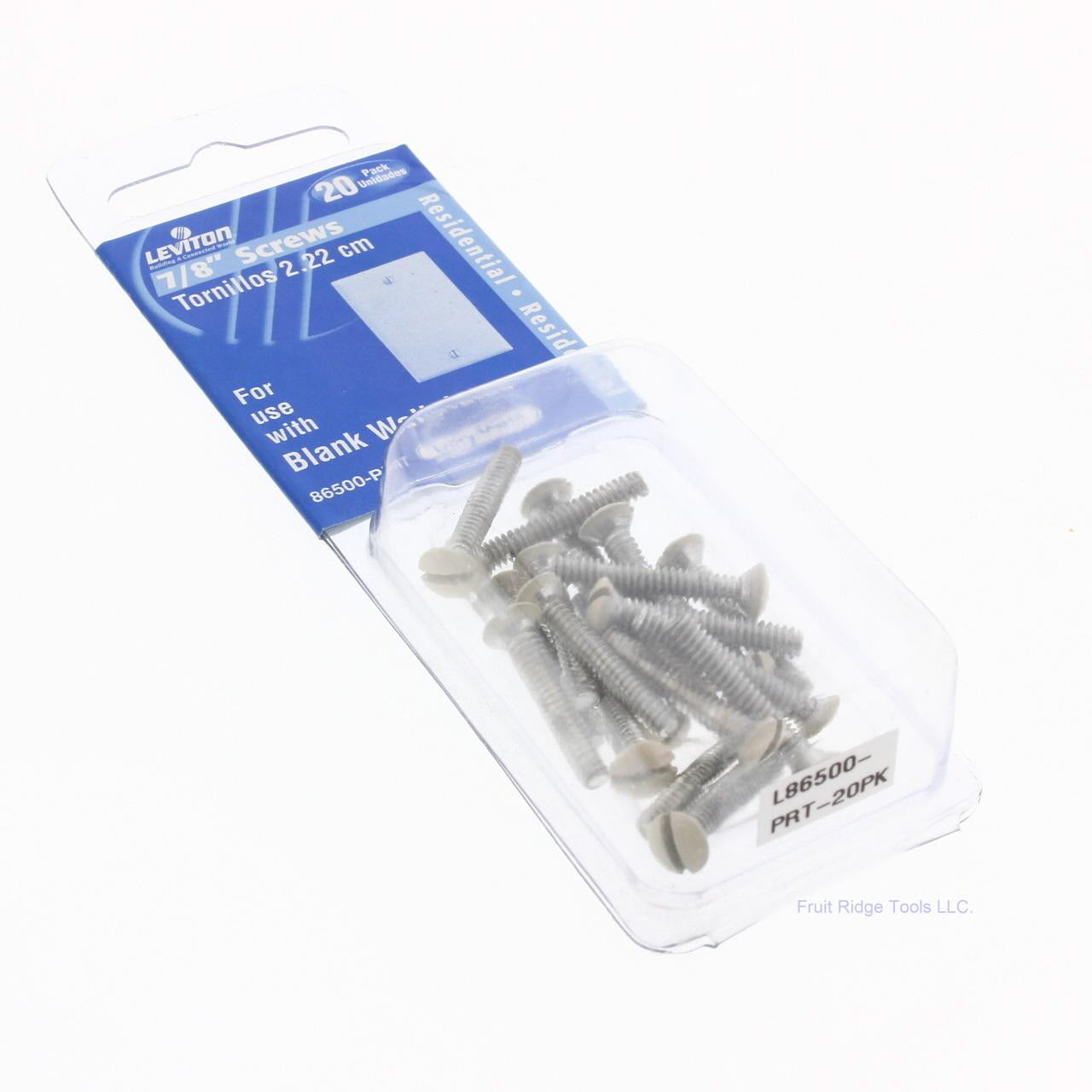 Leviton 86500 Ivory Extra Long 7/8" Wallplate Screws 6-32 Thread Oval Head 20pk