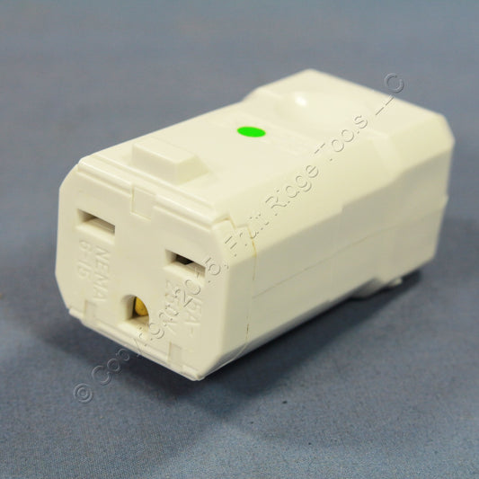 Leviton White Python Industrial Cord Connector Nema 6-15 6-15R 15A 250V 8659-V
