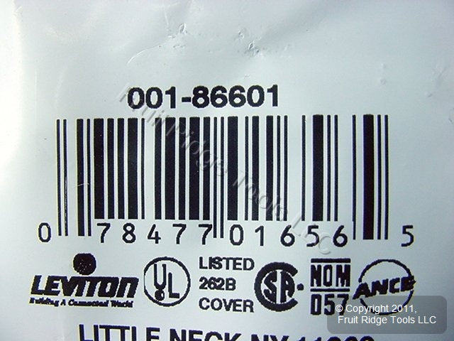 Leviton 86601 Ivory 1-Gang Decora GFCI GFI Plastic Oversize Wallplate Cover