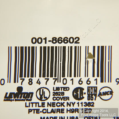 Leviton Oversize Ivory 2-Gang Leviton Decora Wallplate Gfci Jumbo Cover 86602