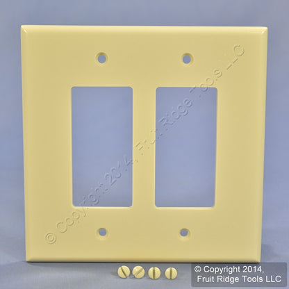 Leviton Oversize Ivory 2-Gang Leviton Decora Wallplate Gfci Jumbo Cover 86602