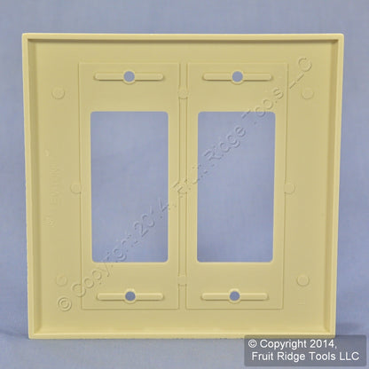 Leviton Oversize Ivory 2-Gang Leviton Decora Wallplate Gfci Jumbo Cover 86602