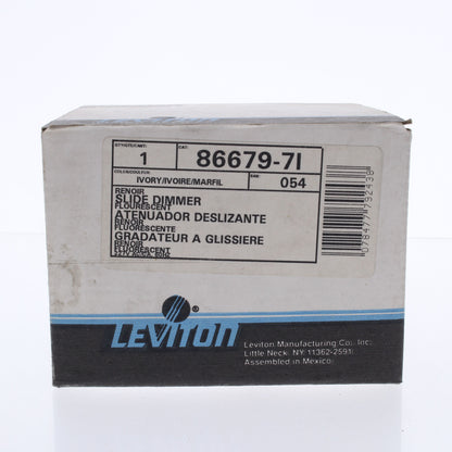 Leviton Ivory Fluorescent Slide Light Dimmer Switch 8-40 Lamp 277V 86679-7I