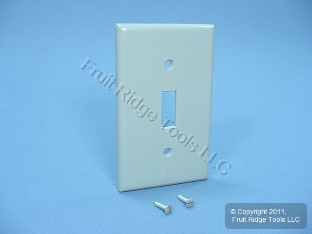 Leviton 87001 Gray 1-Gang Toggle Switch Plastic Standard Wallplate Cover Plate
