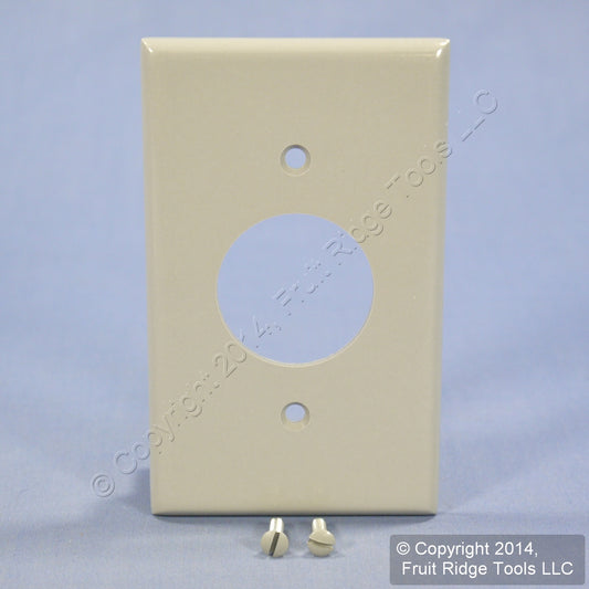 Leviton Residential Gray 1.406" Receptacle Wall Plate Single Outlet Cover 87004