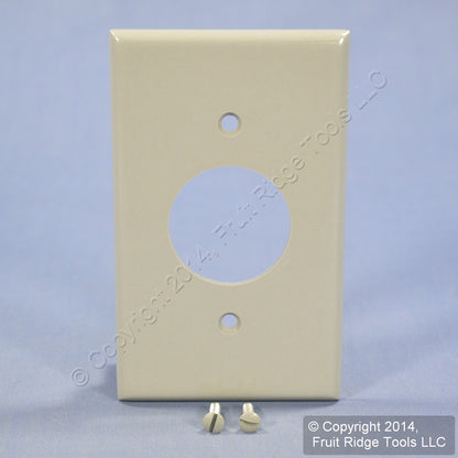 Leviton Residential Gray 1.406" Receptacle Wall Plate Single Outlet Cover 87004