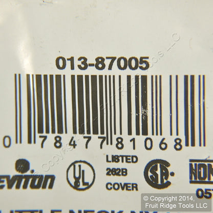 Leviton 87005 Gray 2-Gang Toggle Switch Duplex Outlet Plastic Standard Wallplate