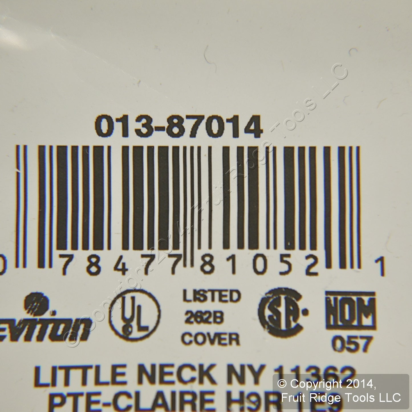 Leviton 87014 Gray 1-Gang Blank Plastic Standard Size Wallplate Cover Box Mount