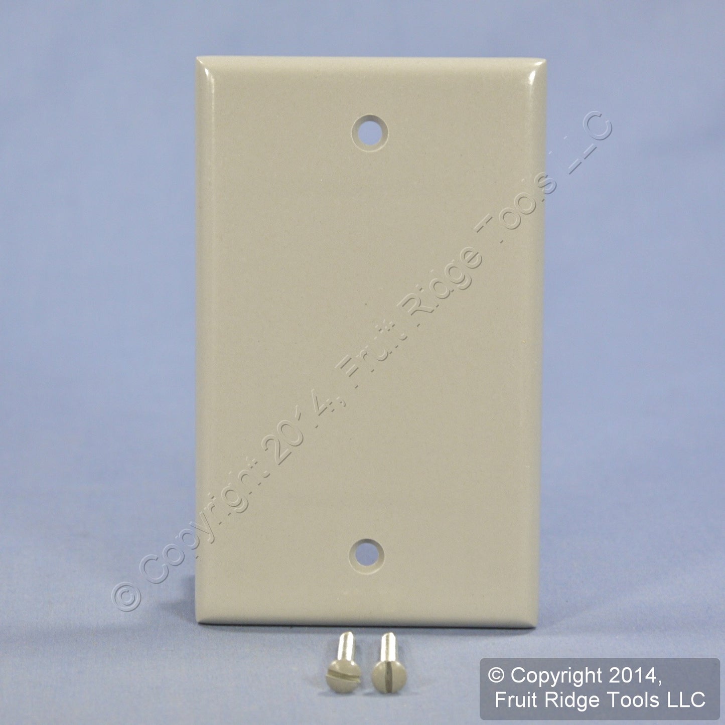 Leviton 87014 Gray 1-Gang Blank Plastic Standard Size Wallplate Cover Box Mount