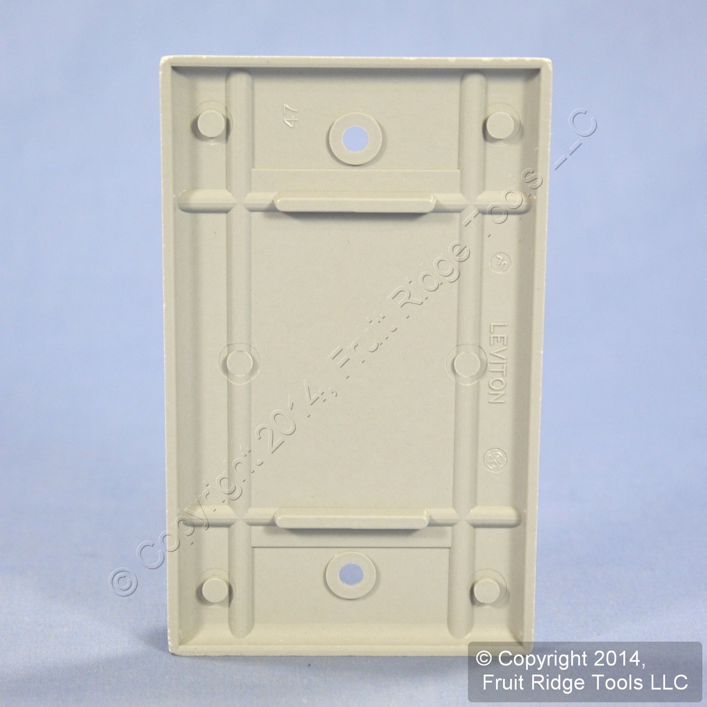 Leviton 87014 Gray 1-Gang Blank Plastic Standard Size Wallplate Cover Box Mount