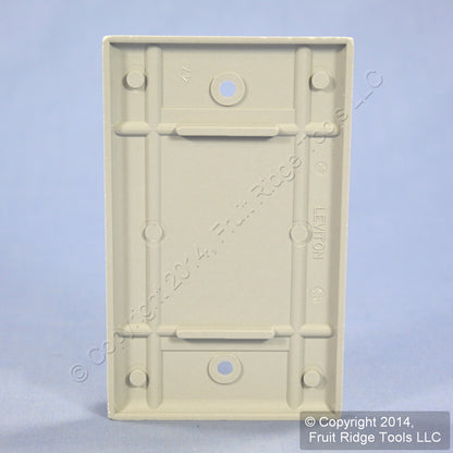 Leviton 87014 Gray 1-Gang Blank Plastic Standard Size Wallplate Cover Box Mount