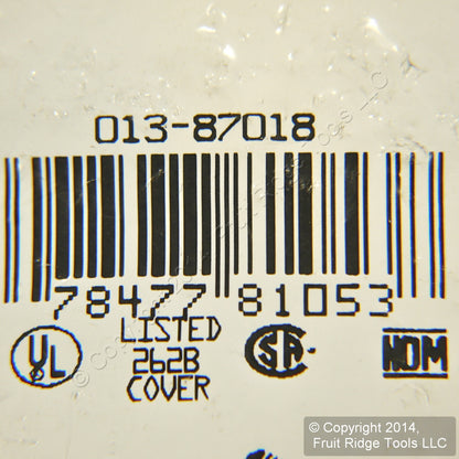 Leviton 87018 Gray 1-Gang Phone .406" Hole Plastic Wallplate Cover Strap Mount