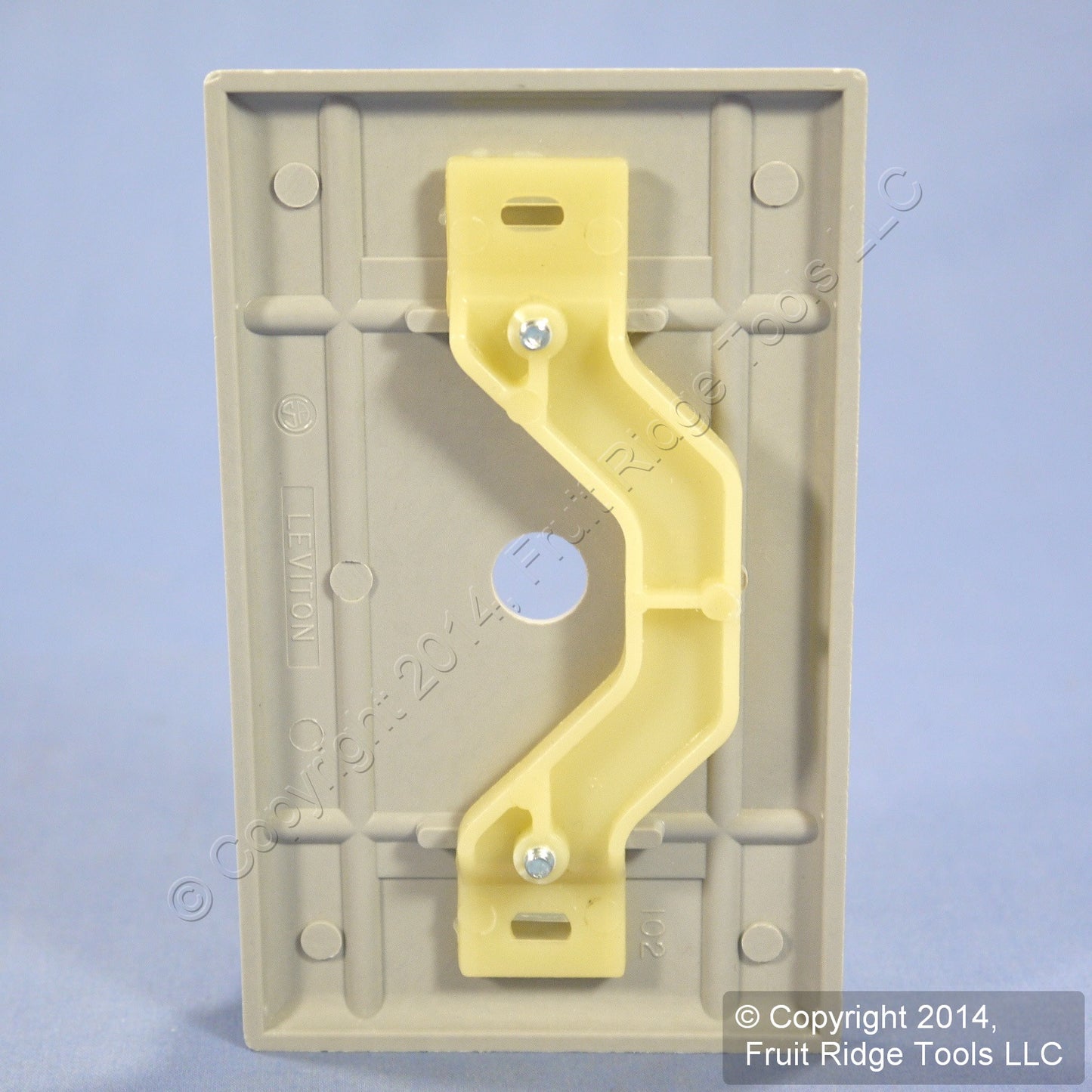Leviton 87018 Gray 1-Gang Phone .406" Hole Plastic Wallplate Cover Strap Mount