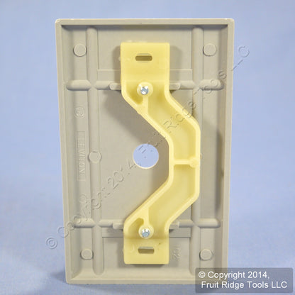 Leviton 87018 Gray 1-Gang Phone .406" Hole Plastic Wallplate Cover Strap Mount