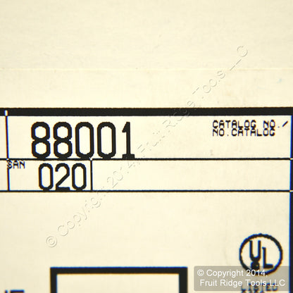Leviton 88001 White 1-Gang Toggle Switch Plastic Standard Wallplate Covers 20pcs