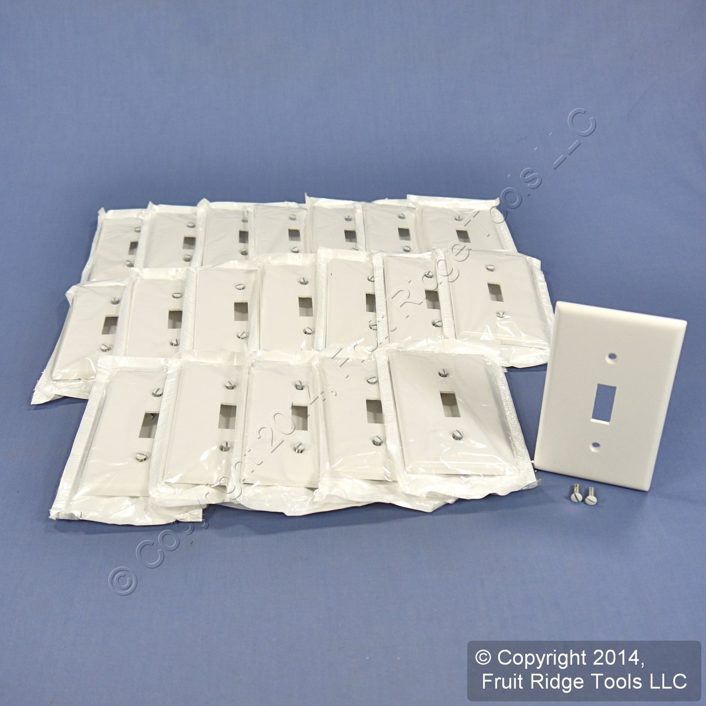 Leviton 88001 White 1-Gang Toggle Switch Plastic Standard Wallplate Covers 20pcs