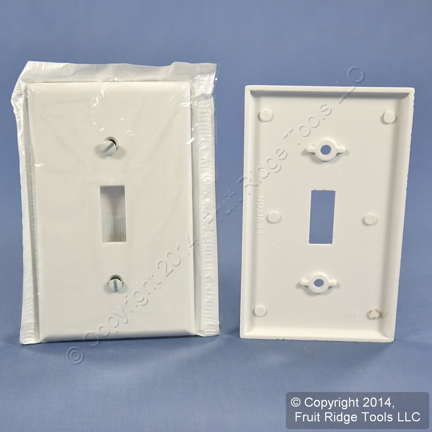 Leviton 88001 White 1-Gang Toggle Switch Plastic Standard Wallplate Covers 20pcs
