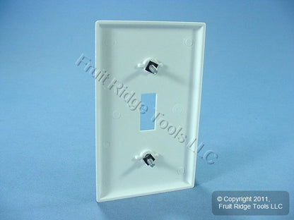 Leviton 88001 White 1-Gang Toggle Switch Plastic Standard Wallplate Cover Plate