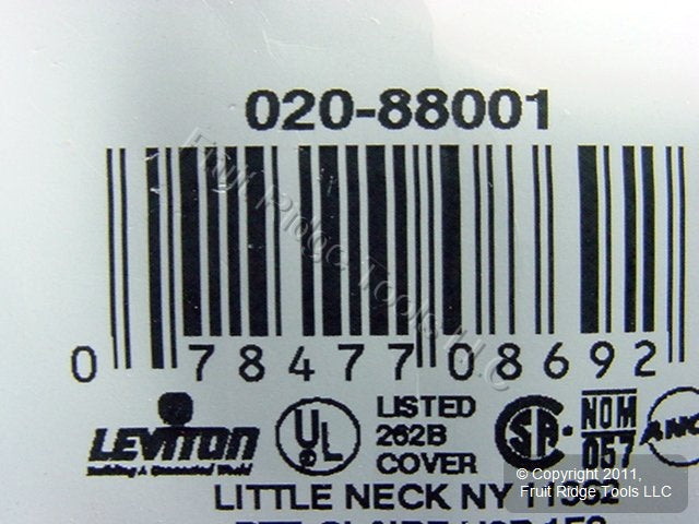 Leviton 88001 White Plastic 1-Gang Toggle Switch Cover Wall Plates 5-pack