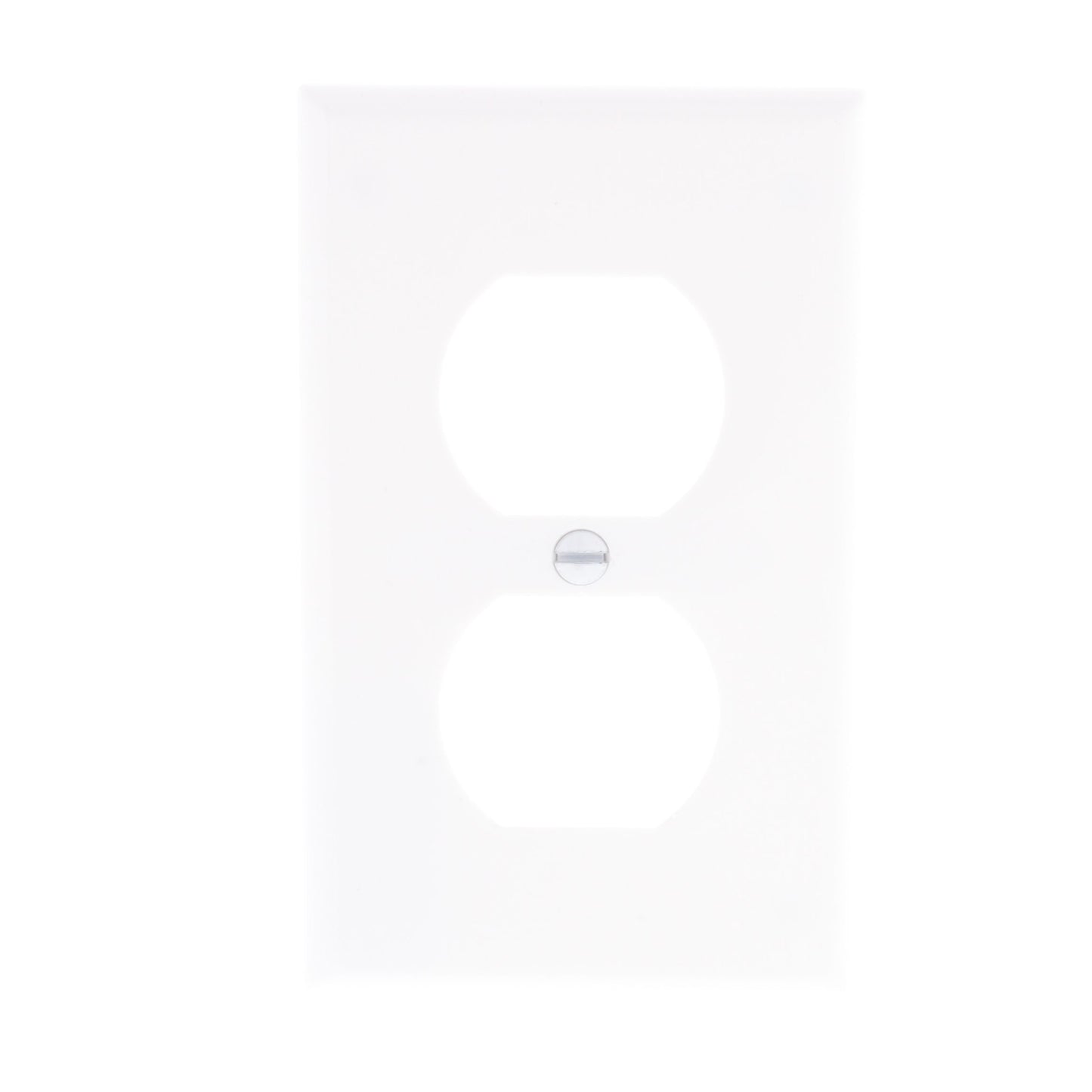Leviton 88003 White 1-Gang Thermoset Duplex Receptacle Outlet Cover Wallplate