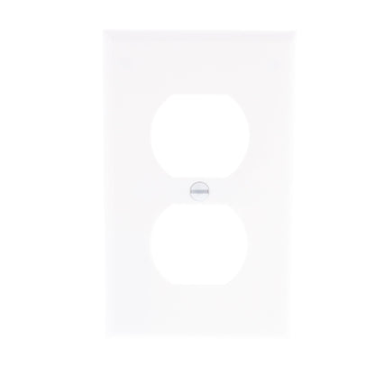 Leviton 88003 White 1-Gang Thermoset Duplex Receptacle Outlet Cover Wallplate