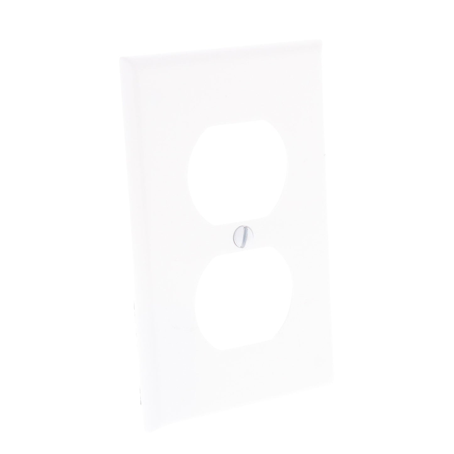 Leviton 88003 White 1-Gang Thermoset Duplex Receptacle Outlet Cover Wallplate