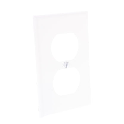 Leviton 88003 White 1-Gang Thermoset Duplex Receptacle Outlet Cover Wallplate