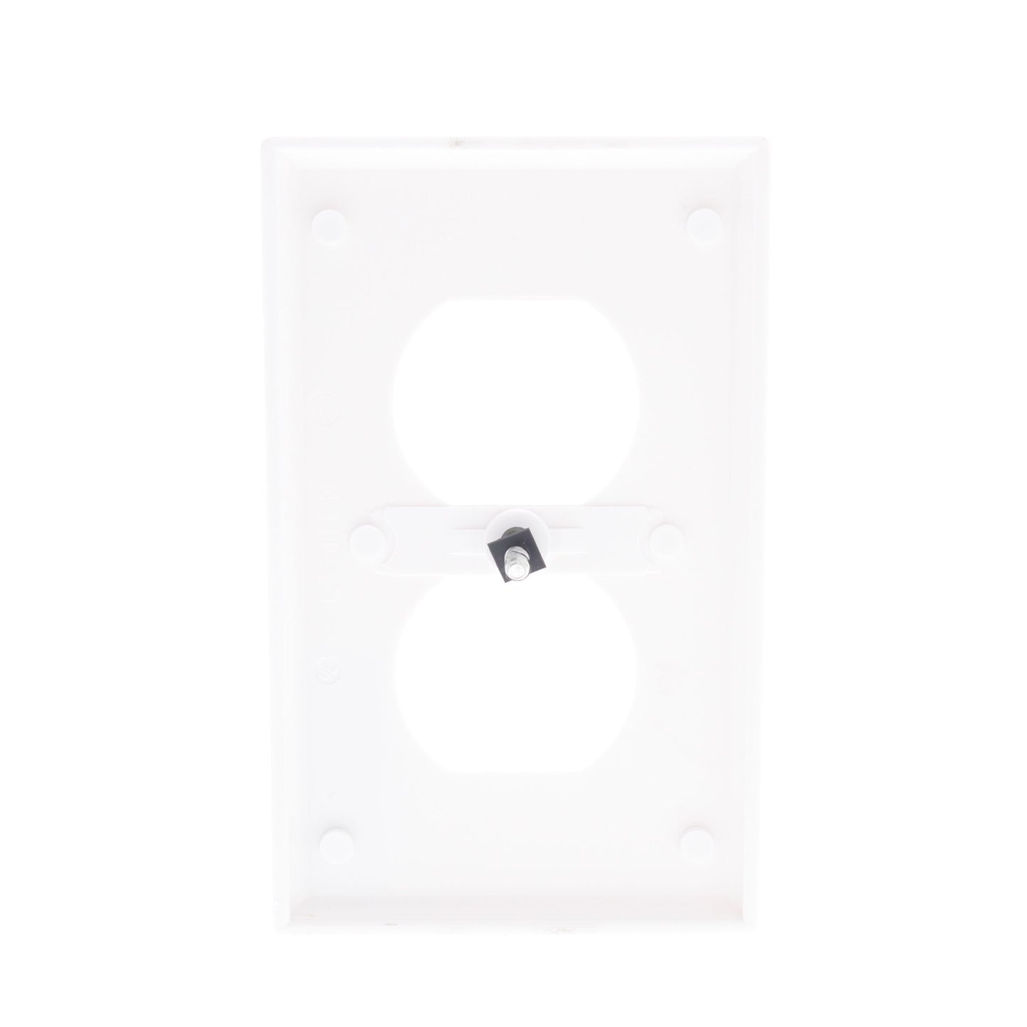 Leviton 88003 White 1-Gang Thermoset Duplex Receptacle Outlet Cover Wallplate