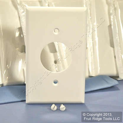 Leviton 88004 White 1-Gang 1.406" Outlet Plastic Standard Wallplate Cover 100pc